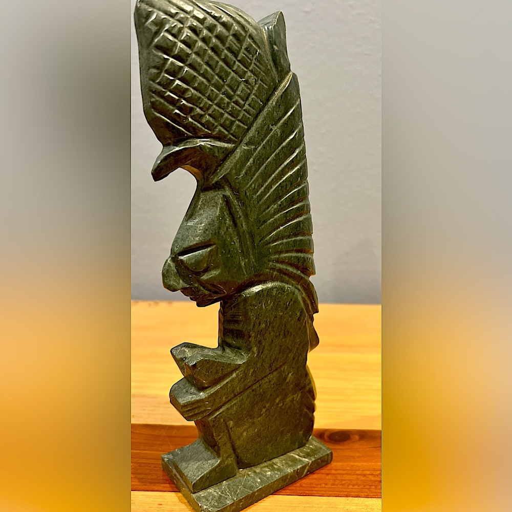 Aztec Mayan hand carved statue